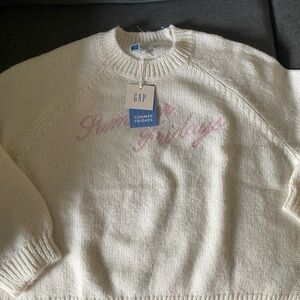 Gap Summer Fridays Oversized Logo Sweater medium